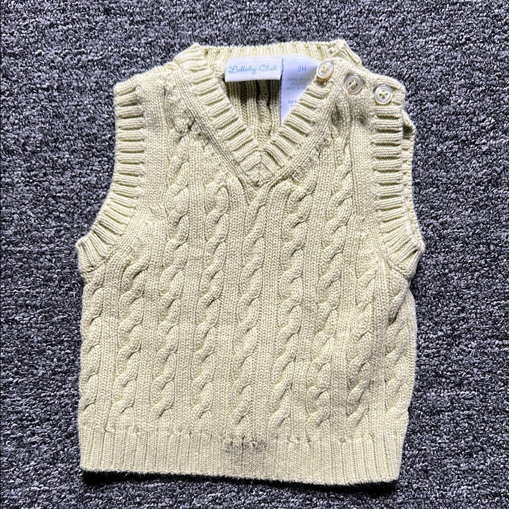 Lullaby Club, Cable Knit Baby Vest